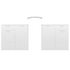 vidaXL Sideboard Hochglanz-Weiß 80x36x75 cm Holzwerkstoff