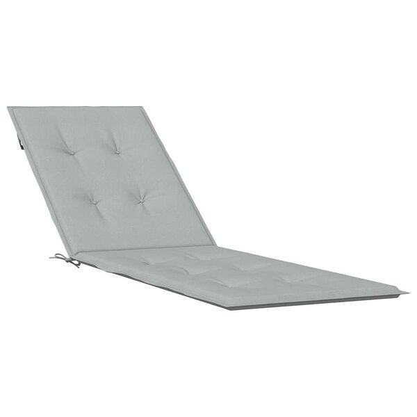 vidaXL Liegestuhl-Auflage Melange Hellgrau (75+105) x 50 x 4 cm Stoff