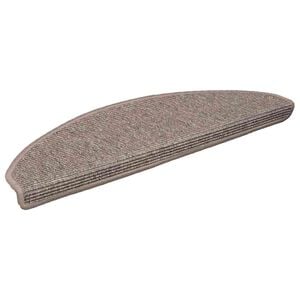 vidaXL Stufenmatten 15 Stk. 65x21x4 cm Dunkelbeige Halbrund Gro&szlig;