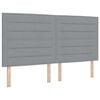 vidaXL Boxspringbett mit Matratze Hellgrau 180 x 200 cm Stoff