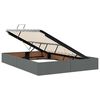vidaXL Bett mit Stauraum und LED Dunkelgrau 140 x 190 cm Polyester