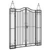 vidaXL Gartentor Schwarz 121x8x150 cm Schmiedeeisen