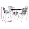 vidaXL 5-tlg. Garten-Essgruppe Schwarz Aluminiumguss