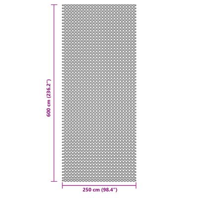 vidaXL Campingteppich Anthrazit 6x2,5 m