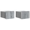 vidaXL Wandmontierter Nachttisch 2 pcs Graues Sonoma 33 x 34,5 x 24 cm