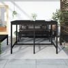 vidaXL Gartentisch Schwarz 159,5x82,5x110 cm Massivholz Kiefer