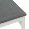 vidaXL Esszimmerstuhl 2 pcs Wei&szlig; und Grau Massives Gummiholz