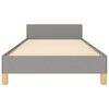 vidaXL Bettgestell ohne Matratze Hellgrau 80x200 cm Stoff