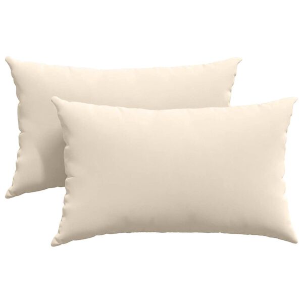 vidaXL Sofakissen 2 St&uuml;ck Beige 50 x 30 cm Stoff