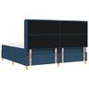 vidaXL Boxspringbett mit Matratze mit Kopfteil Blau 200 x 200 cm Stoff