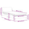 vidaXL Bett mit Matratze "Dover" Hellgrau 100x200 cm Stoff