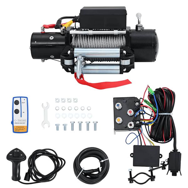 vidaXL Elektrische Seilwinde 12 V 5909 kg