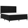 vidaXL LED Boxspringbett mit Kopfteil Schwarz 180 x 200 cm Stoff