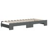 vidaXL Tagesbett Ausziehbar mit Matratzen Dunkelgrau 80x200 cm Stoff