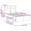 vidaXL Bettrahmen mit Kopfteil Beton Grau 120 x 190 cm Ingenieurs Holz