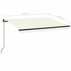 vidaXL Markise Manuell Einziehbar 350x250 cm Creme