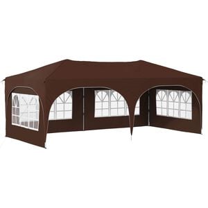 vidaXL Pop-up Partyzelt 575 x 288 x 245 cm Braun Oxford-Stoff