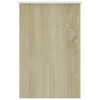 vidaXL Schreibtisch Weiß Sonoma-Eiche 100x50x76 cm Holzwerkstoff