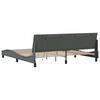 vidaXL Bettgestell ohne Matratze "Hanko" Dunkelgrau 200x200 cm Stoff