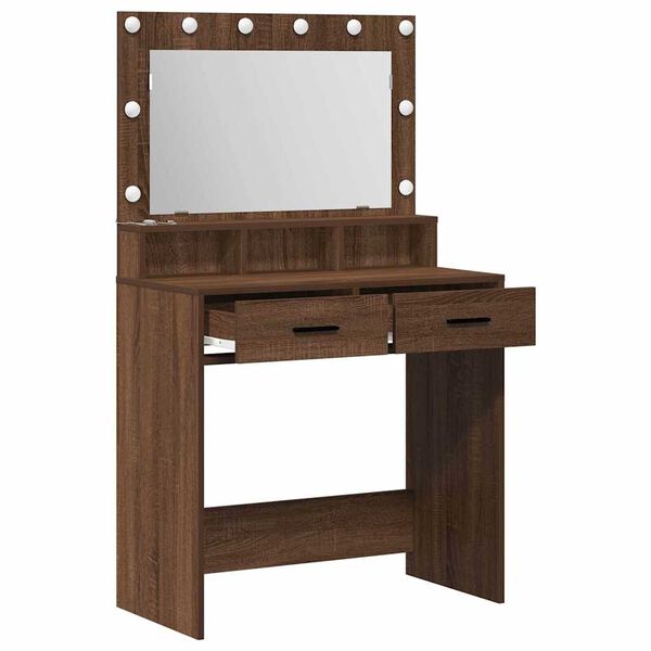 vidaXL Schminktisch Braun Eichen-Optik 79 x 41 x 135 cm Holzwerkstoff