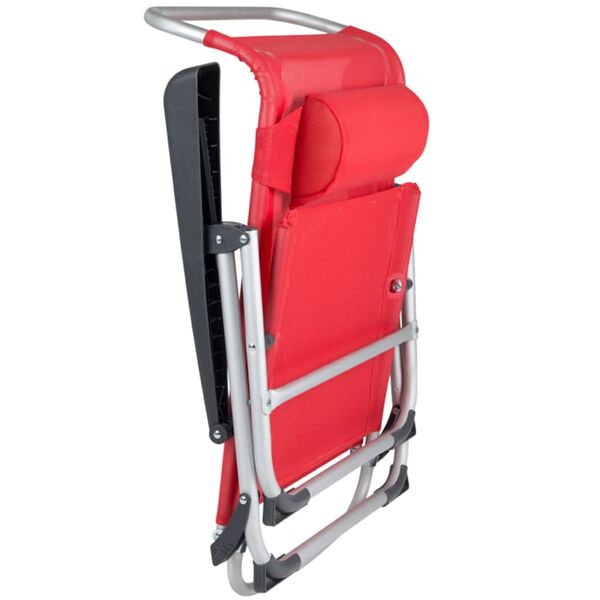 Bo-Camp Strandstuhl Aluminium Rot 1204793
