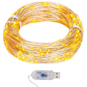 vidaXL LED-Lichterdraht 40 m 400 LED Warmwei&szlig; 8 Funktionen