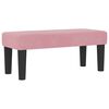 vidaXL Boxspringbett mit Matratze mit Kopfteil Rosa 90 x 190 cm Samt