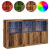 vidaXL LED-Sideboard Altholz 181,5 x 37 x 100 cm Holzwerkstoff