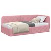 vidaXL Eckbettgestell mit Kopfteil Rosa 100 x 200 cm Samt