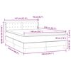 vidaXL Boxspringbett mit Matratze Dunkelblau 140x210 cm Samt
