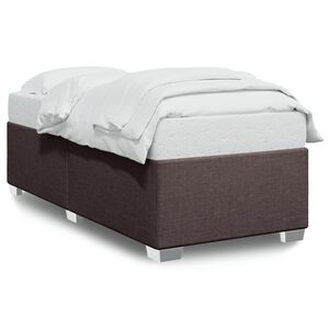 vidaXL Bettgestell ohne Matratze Dunkelbraun 90x190 cm Stoff