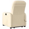 vidaXL Massagesessel mit Aufstehhilfe Creme Stoff
