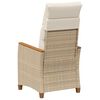 vidaXL Verstellbarer Gartenstuhl Beige und Creme 64 x 57,5 x 112 cm