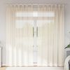 vidaXL Voile Vorh&auml;nge mit Lasche 2 Stk. Creme