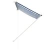 vidaXL Einziehbare Markise 100&times;150 cm Blau und Wei&szlig;