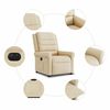 vidaXL Relaxsessel mit Aufstehhilfe Elektrisch Creme Stoff