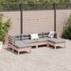 vidaXL 6-tlg. Garten-Sofagarnitur mit Kissen Massivholz Douglasie
