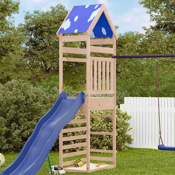 vidaXL Spielturm Braun 52,5 x 85 x 265 cm Massives Kiefernholz