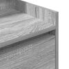 vidaXL Nachttische mit 2 Schubladen 2 Stk. Grau Sonoma 38x34x80 cm