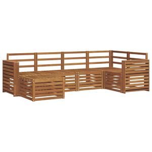 vidaXL Outdoor-Sofagarnitur 6 stk. Natur Polyester