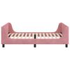 vidaXL Kinderbettgestell mit Kopfteil Rosa 90 x 200 cm Samt