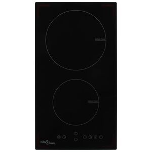 vidaXL Induktionskochfeld mit 2 Platten Touch Control Glas 3500 W