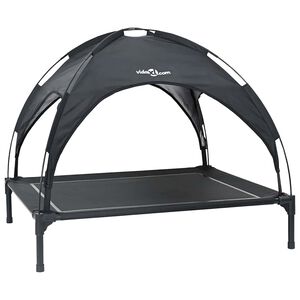 vidaXL Hundebett 90 x 81 x 80,5 cm Stahl Schwarz