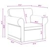 vidaXL Sofa 60cm Dunkelgrau Metall