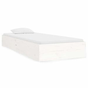 vidaXL Massivholzbett ohne Matratze Wei&szlig; 75x190 cm