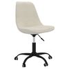 vidaXL Esszimmerst&uuml;hle 4 Stk. Drehbar Creme Stoff