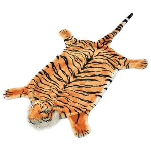 vidaXL Tigerfell Teppich Pl&uuml;sch 144 cm Braun