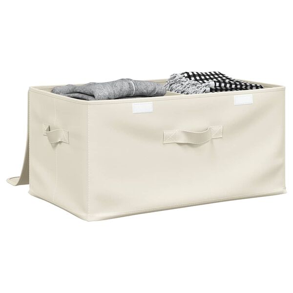 vidaXL Aufbewahrungsbox Stoff 50x30x25 cm Creme