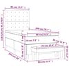 vidaXL Boxspringbett mit Matratze Dunkelblau 80x200 cm Samt