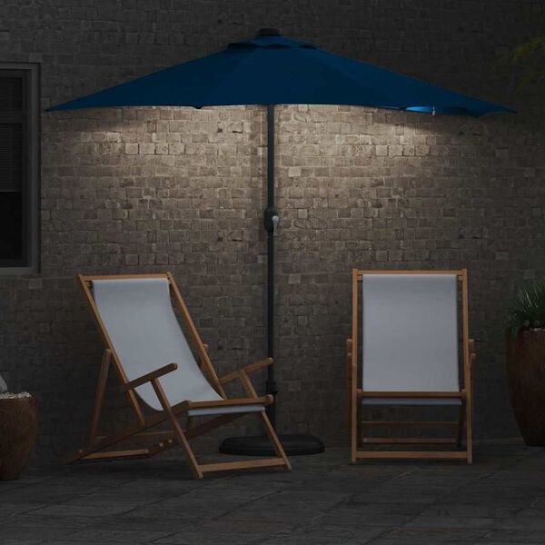 vidaXL Garten-Sonnenschirm Azurblau 294 x 150 x 223 cm